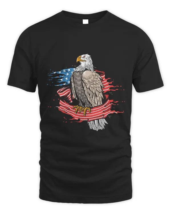 Patriotic American Flag Bald Eagle Veteran Fourth July 4th 344