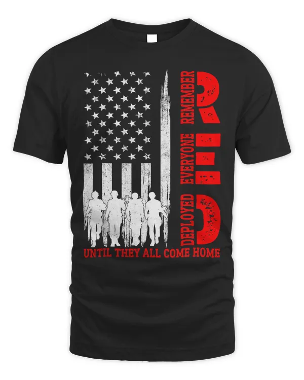 RED Friday Remember Everyone Deployed Retro US Army Military 308