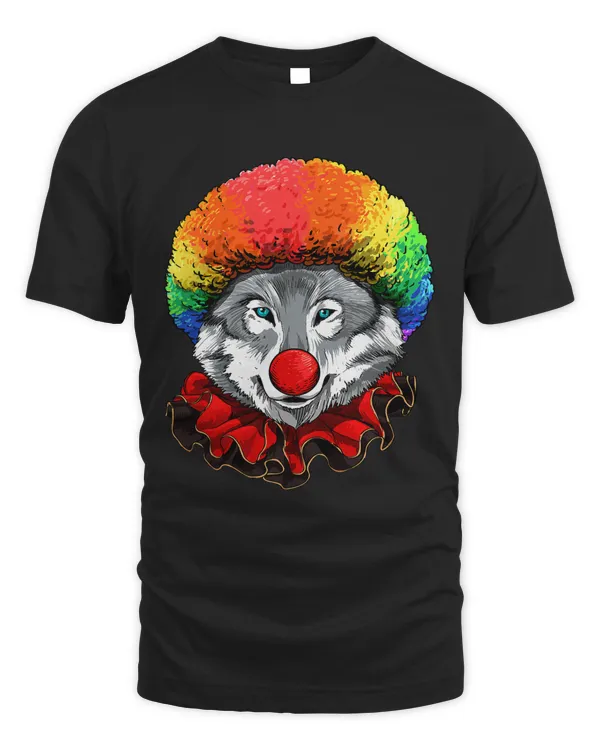 Clown Gray Wolf Carnival Circus Staff Wild Animal Wolf Lover