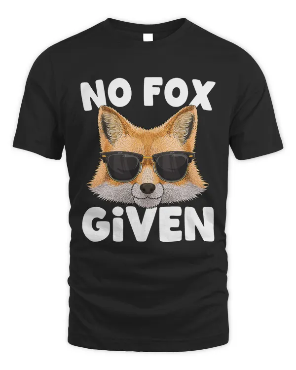 No Fox Given Funny Cute Fox Pun Dont Care Sarcastic
