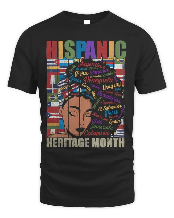Latina Woman Art Hispanic Heritage Month Latin Country Flags 188