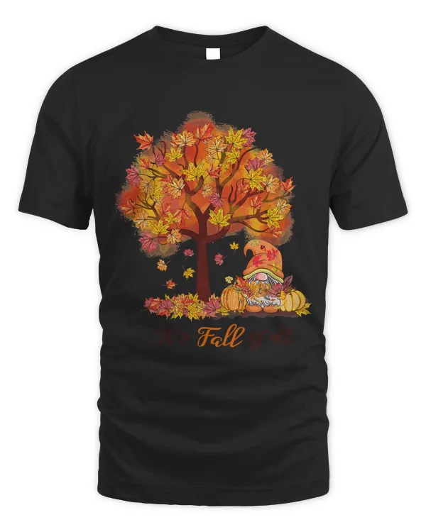 Its Fall Yall Cute Gnome Pumpkin Tree Autumn Leaves Fall170