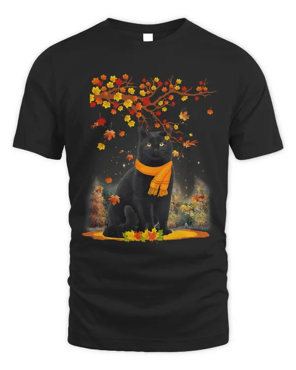 Cat Maple Tree Thanksgiving Day Cute Dog Fall39