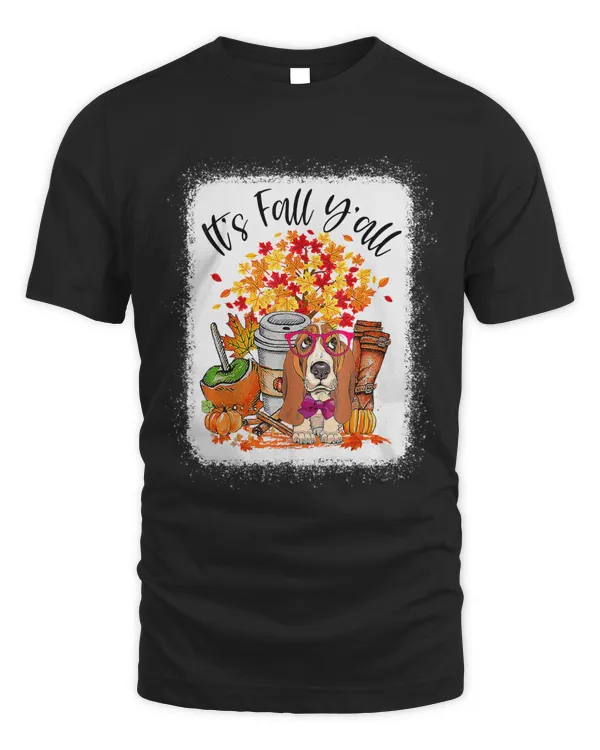Its Fall Yall Basset Hound Pumpkin Fall Autumn266