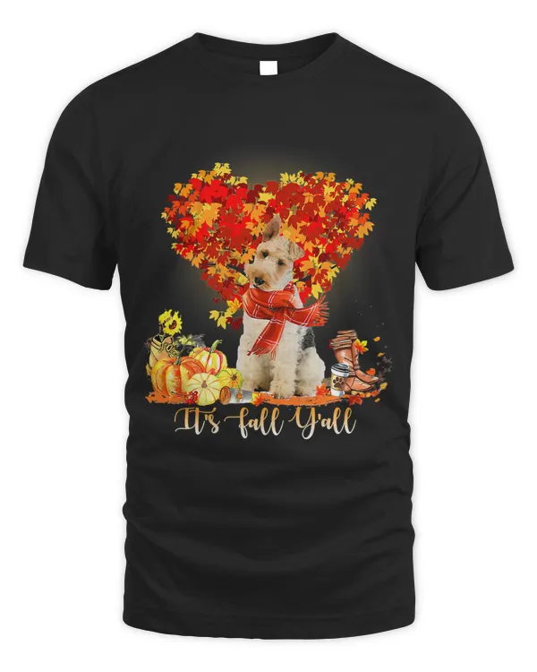 Its Fall Yall Wire Fox Terrier Dog Lovers Thanksgiving205