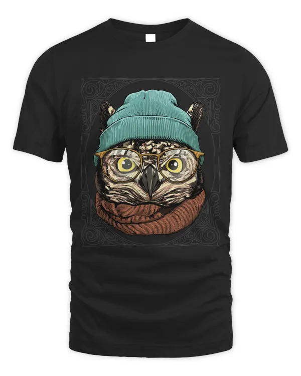 Hipster Owl With Glasses Wildlife Bird Lover 547