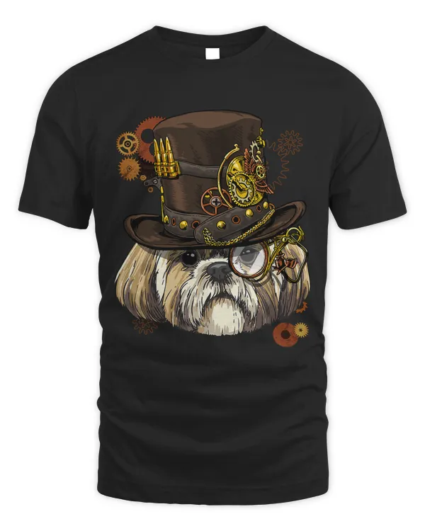 Steampunk Shih Tzu Scifi Puppy Dog Face Animal Dog Lover 82