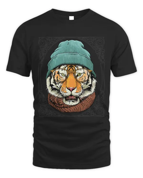 Hipster Tiger With Glasses Wildlife Safari Animal Lover 577