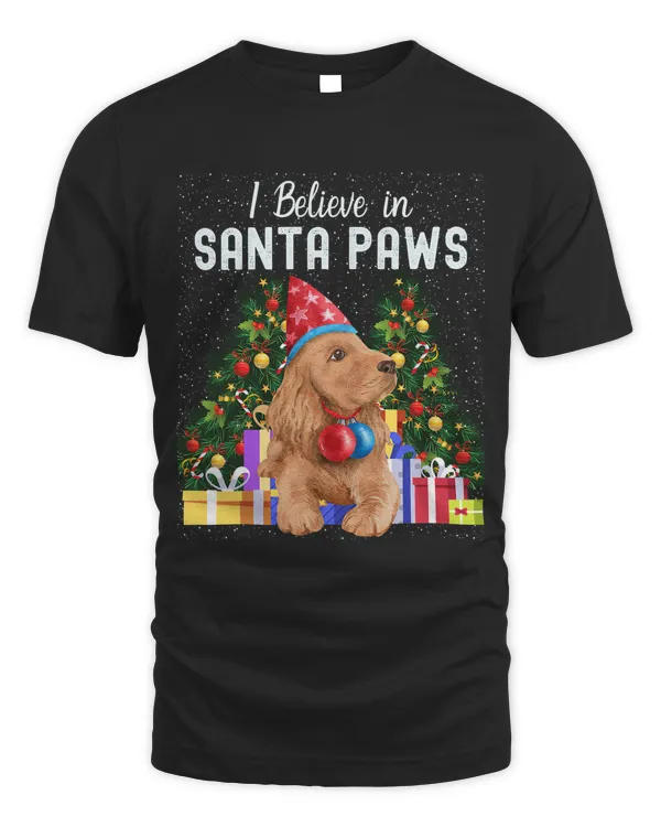 I Believe In Santa Paws Cute Cocker Spaniel Christmas463
