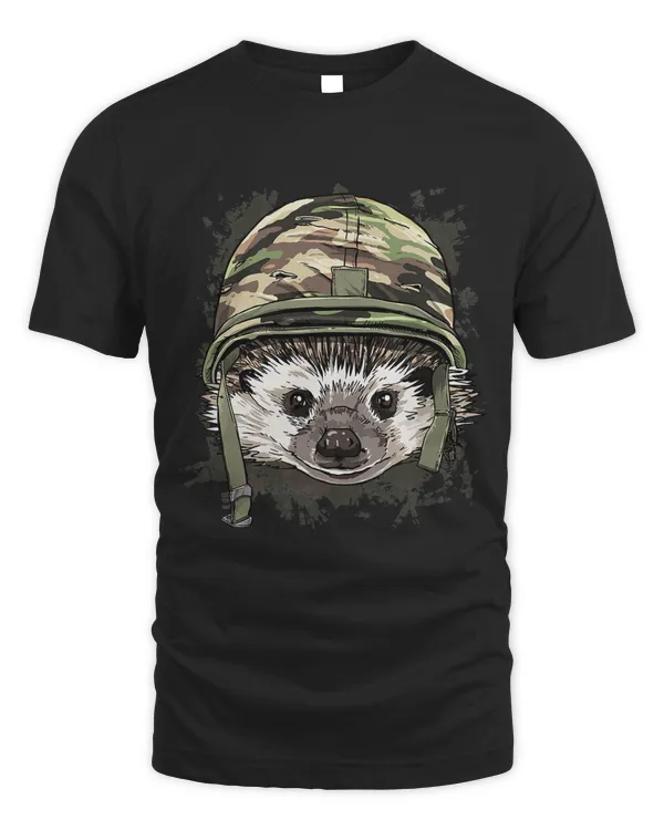 Hedgehog Soldier Veteran Army Hedgehog Forest Lover 607