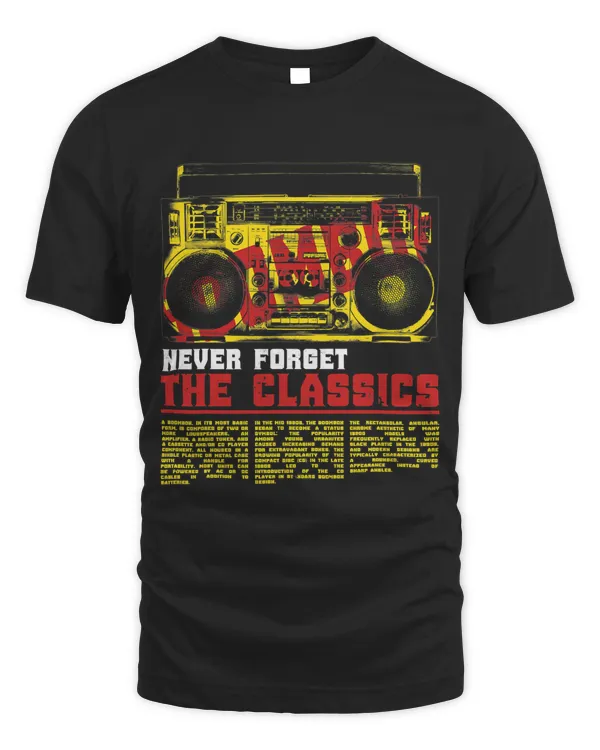 Never Forget the Music Classics Vintage Boombox 80s 90s 547