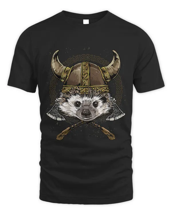 Viking Hedgehog with Viking Helmet Mjolnir Axes 261