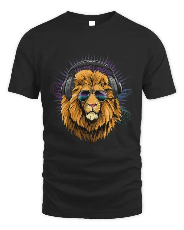 Music Lion Dj With Headphones Musical Lion Lovers 579
