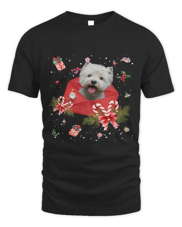 Westie Dog In Christmas Card Ornament Pajama Xmas391