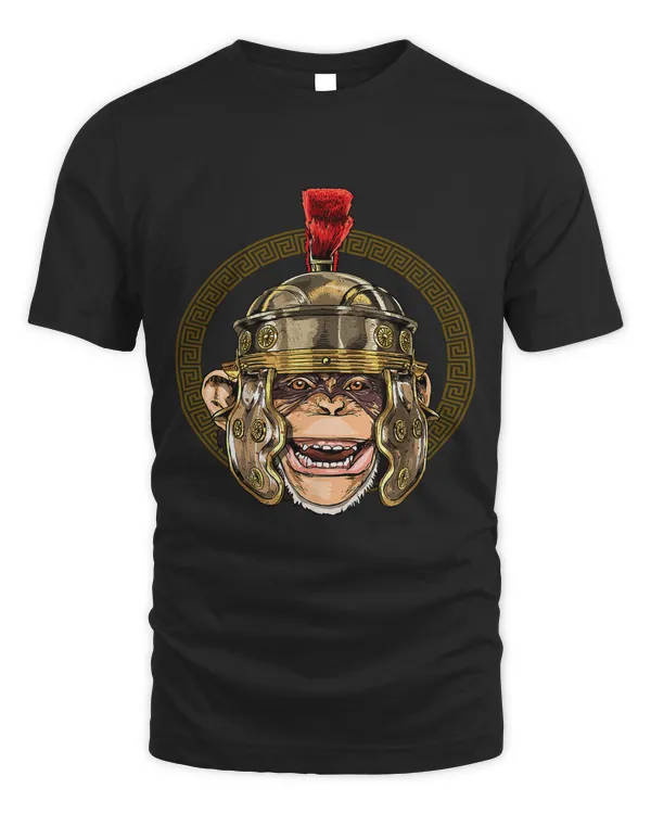 Monkey in Roman Helmet Centurion Legionnaire Monkey Lover 245