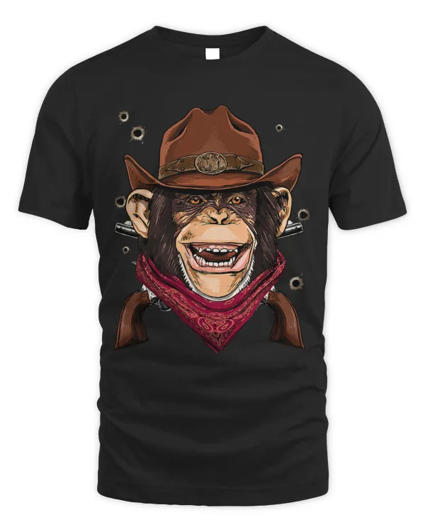 Cowboy Monkey Western Rodeo Cowboy Hat and Bandana 127