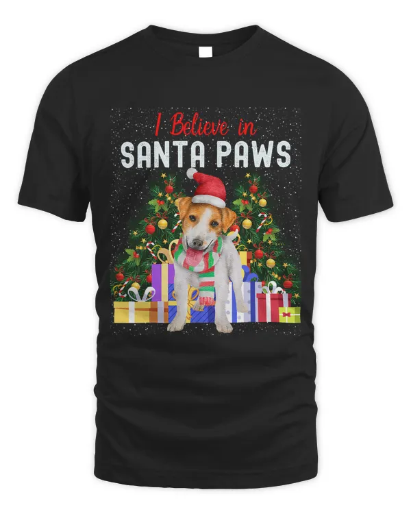 I Believe In Santa Paws Cute Jack Russell Christmas464