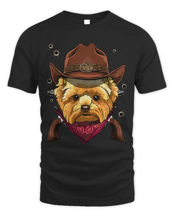 Western Cowboy Yorkshire Terrier Rodeo Howdy Puppy Dog Lover 164