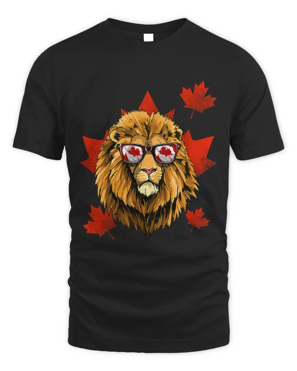 Canadian Lion Maple Leaf Patriotic Canada Flag 306