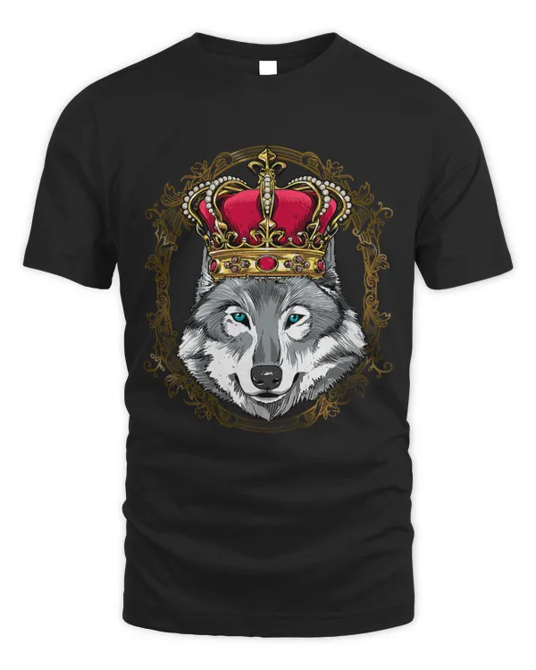 King Wolf Wearing CrownQueen Wolf Animal 336