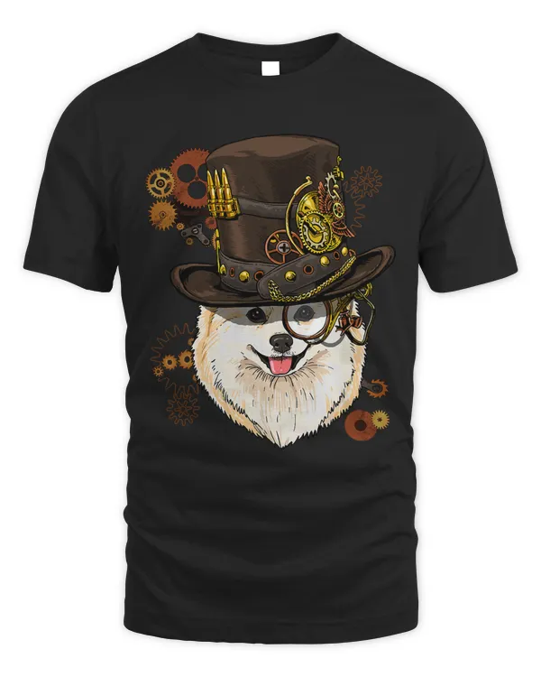 Steampunk Pomeranian Dog Shirt Steampunk Lovers Gift 63