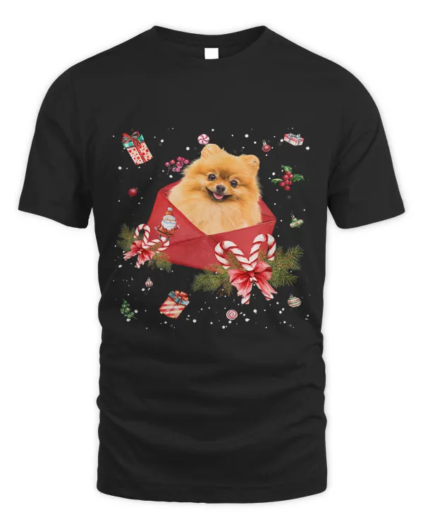 Pomeranian Dog In Christmas Card Ornament Pajama Xmas399