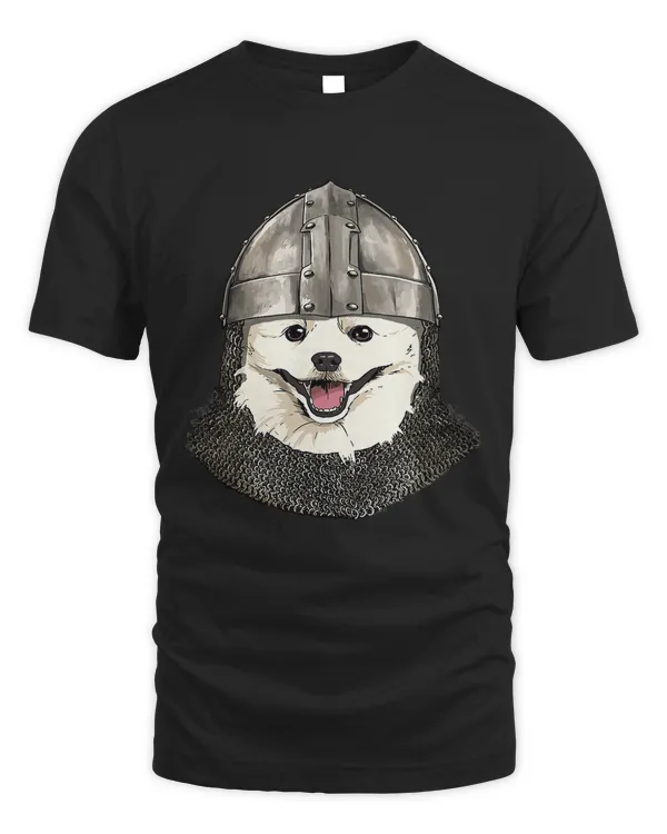 Medieval American Eskimo Knight Warrior Dog Lover 5