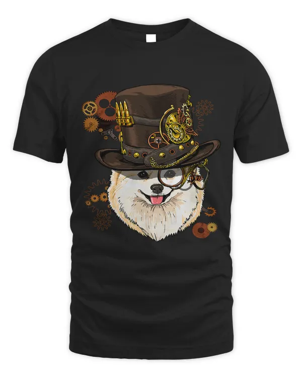 Steampunk Pomeranian Dog Shirt Steampunk Lovers Gift 63