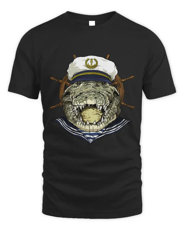 Crocodile Sailor Boat Captain Reptile Crocodile Alligator 189