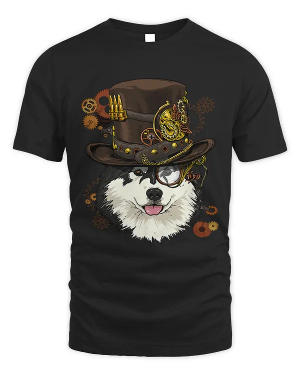 Steampunk Alaskan Malamute Dog Shirt Steampunk Lovers 71