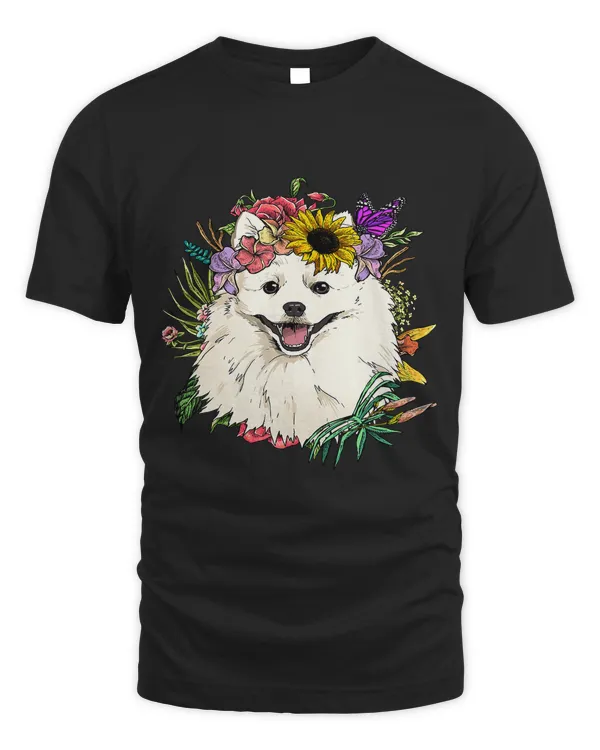 Floral American Eskimo Botanical Plant Flower Pet Dog Lover