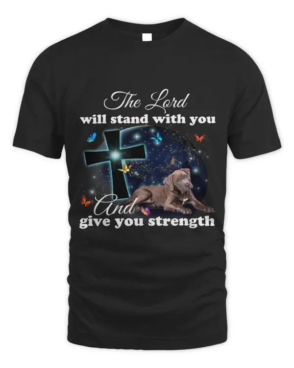 American Pit Bull Dog The Lord Will Stand With You Christian191