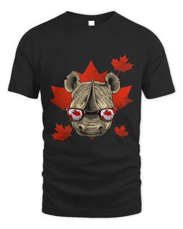 Canadian Rhinoceros Maple Leaf Patriotic Canada Flag 270