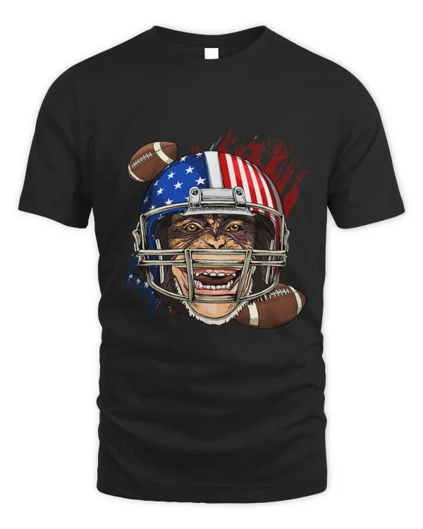 Monkey American Football Monkey Lovers USA Flag 155