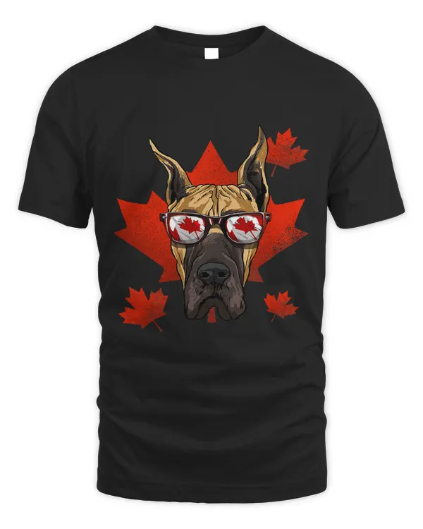 Canadian Great Dane Dog Maple Leaf Patriotic Canada Flag 4