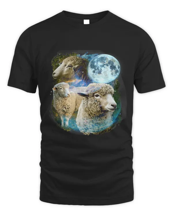 3 Moon Sheep Funny Farm Animal Graphic Livestock Lamb Humor 86