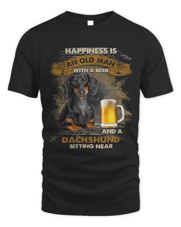 Happiness is an old man with a beer and a dachshund17