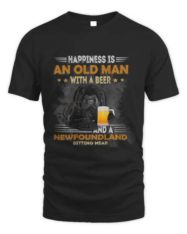 Happiness Is An Old Man With A Beer And A Newfoundland56