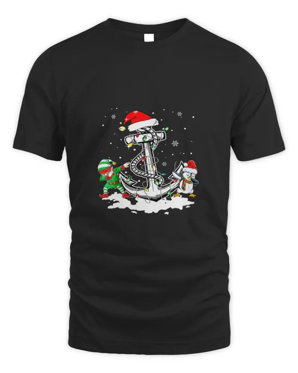 Anchor Boating Sailing Christmas Santa Hat Lights Gift 314