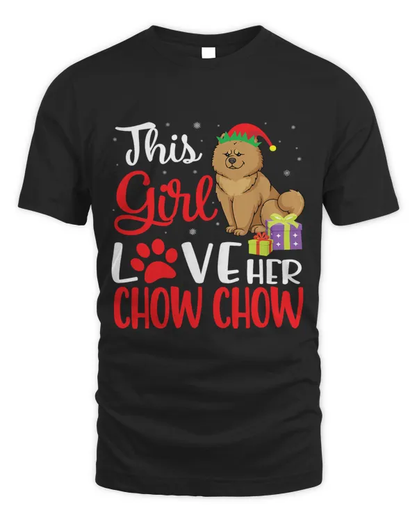 This Girl Love Her Chow Chow Dog Noel Costume Christmas Mama 230