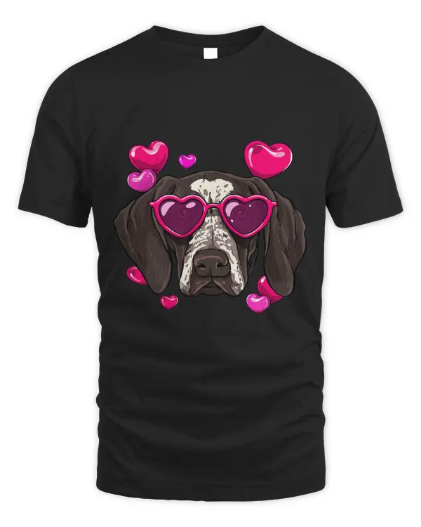 Valentines Day German Shorthaired Pointer Heart Couples GSP157