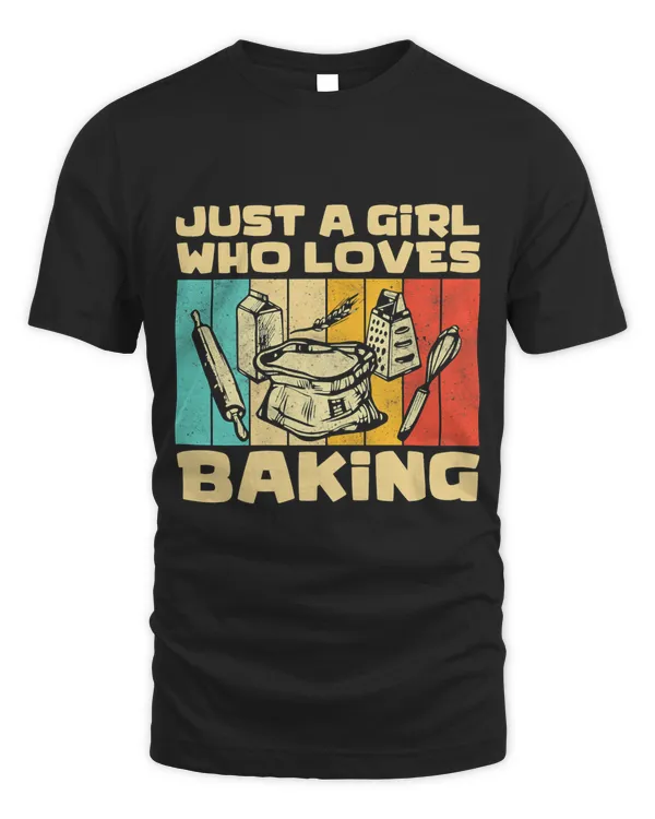 Womens Cute Baking Lovers Just A Girl Who Loves Baking