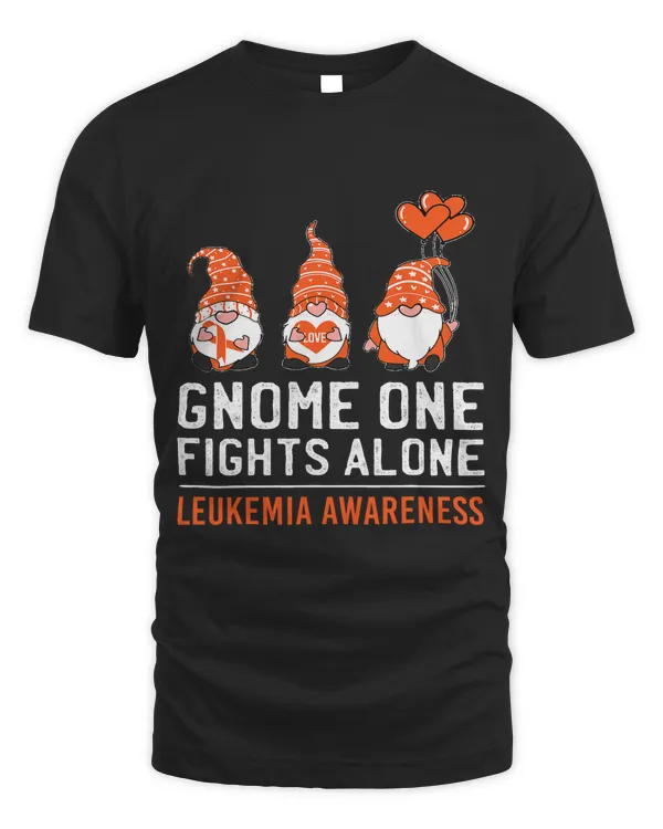 Gnome One Fights Alone Leukemia Cancer Awareness Ribbon