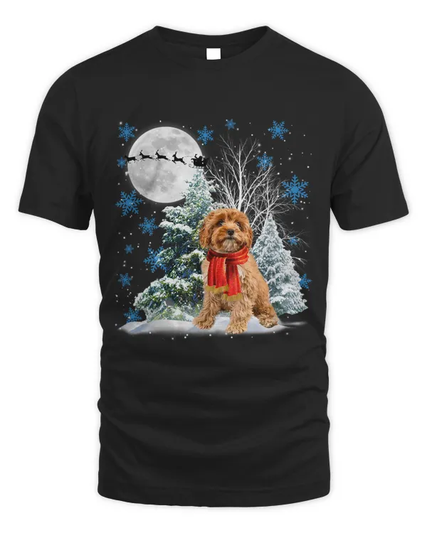 Cavoodle Under Moonlight Snow Christmas Pajama 119