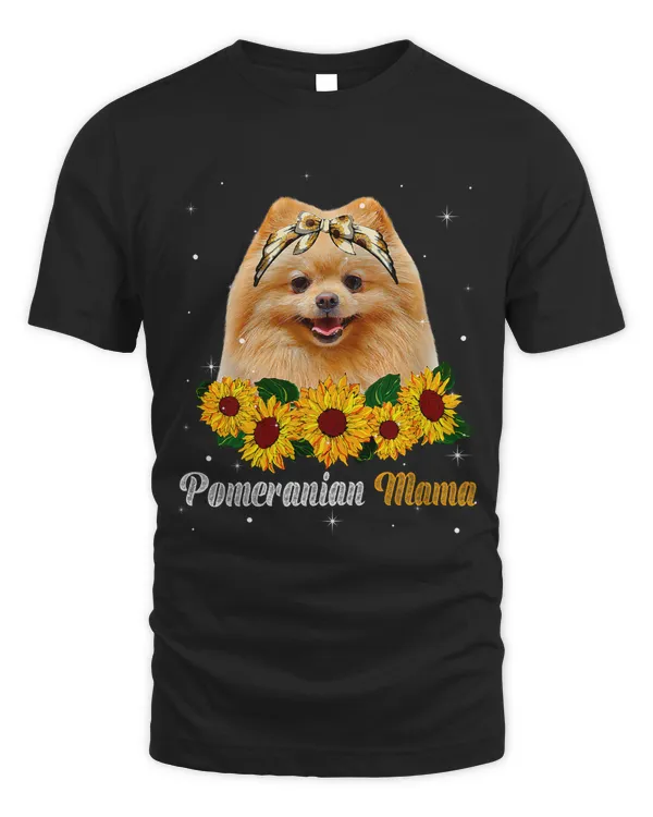 Womens Cute Pomeranian Mama Dog Mom Dog Lover Mothers Day