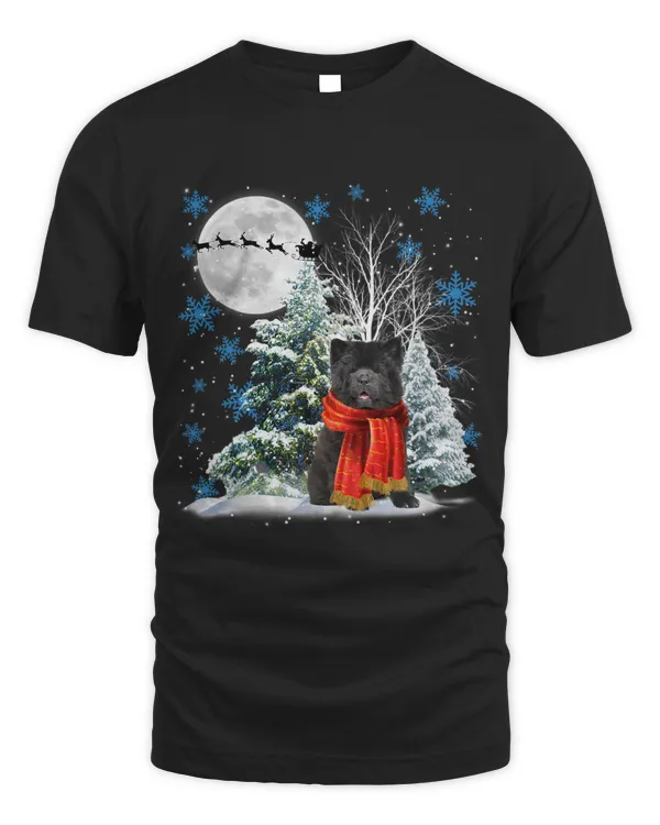 Chow Chow Under Moonlight Snow Christmas Pajama 146