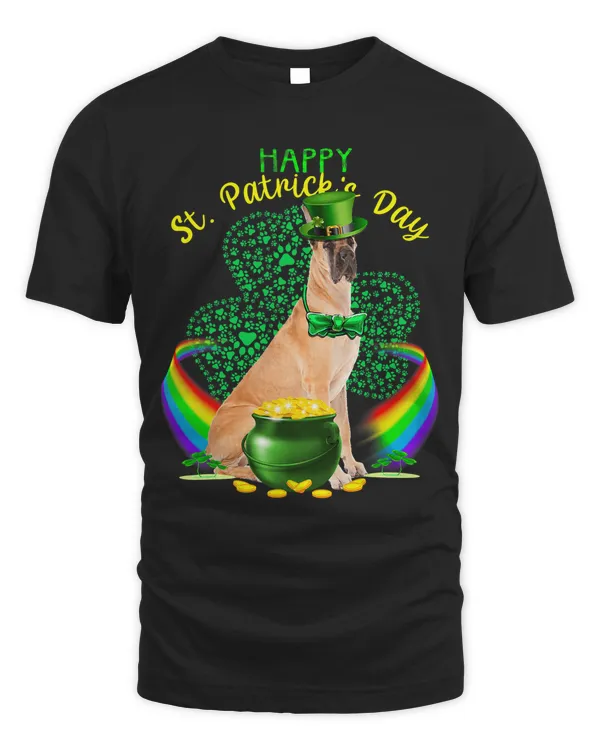 Happy St Patricks Day Great Dane Leprechaun Hat Shamrocks