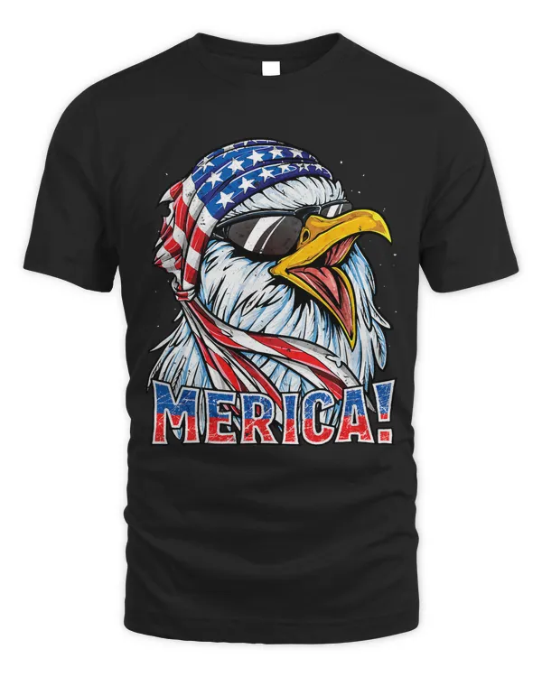 Merica Eagle 4th of July Men Women American Flag Sunglasses