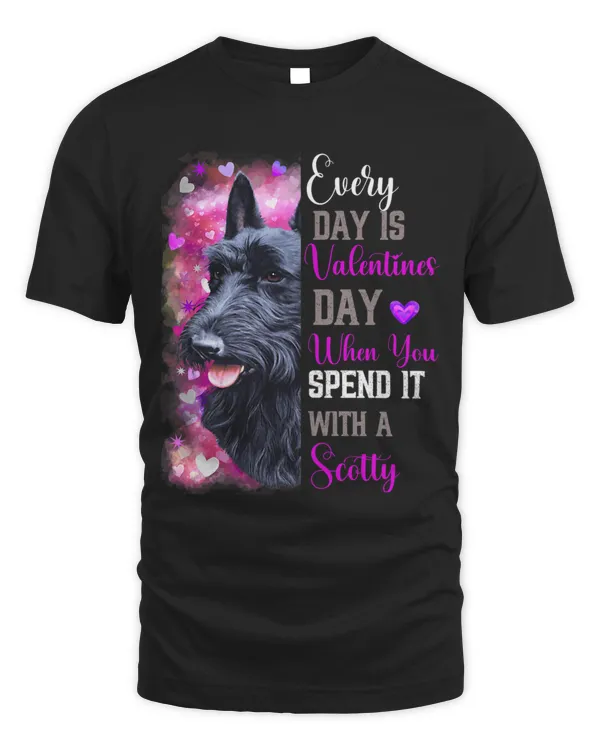 Womens Scottish Terrier Mom Funny Valentines Day Dog Lovers Scotty