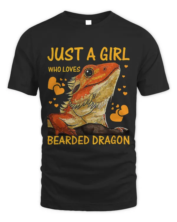 Just a Girl Who Loves Bearded Dragons Lizard Reptile 334